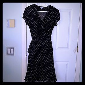 Knee length polka dot dress